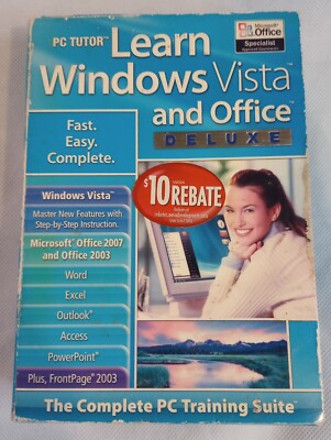 PC Tutor Learn Windows Vista and Office 2007 / 2003 Deluxe - Sealed Retail Box