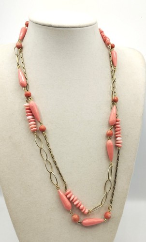 Collana CORALLO rosa di imitazione (resina), artigianato made in Italy - Imagen 2 de 6
