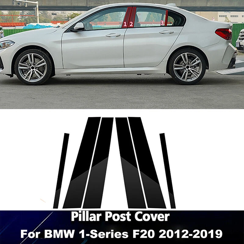 6 глянцевых черных накладок на стойки окна подходят для BMW 1-Series F20 2012-2019 - Изображение 2 из 4