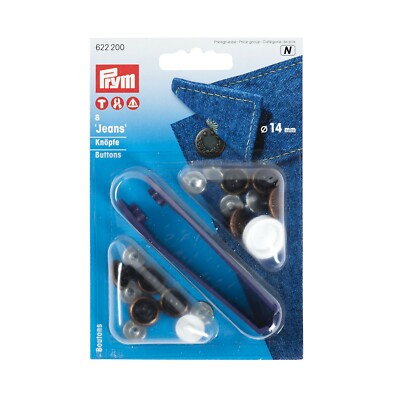 Prym Jeans Knöpfe, Sterne Lorbeer, Silber Messing Kupfer, Nähen, Farbe/Größe wählen
