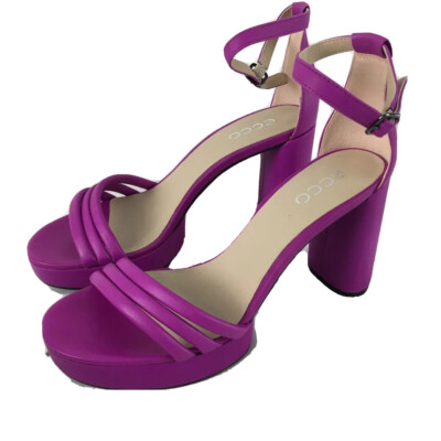 SANDALES ECCO TALONS magenta violet rose BLOCK HEELS NEUVES DANS