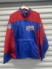 Vintage New York Giants Windbreaker Jacket Spec One NFL Medium 90s Nylon Blue