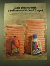 1990 Solo Detergent Ad - Solo cleans with a softness you can't forget