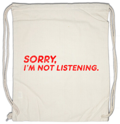 Sorry I'm Not Listening Turnbeutel Fun Geek Nerd Admin Computer Scientist