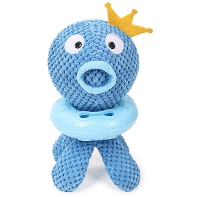 Cute Cartoon Octopus Shape Pet Chew Squeaky Toy for Dog Interactive Chew Toy