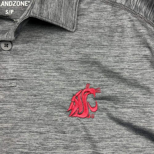 Tommy Bahama Polo Shirt Mens Small Gray WSU Cougars Island Zone Delray Polo - Picture 4 of 10