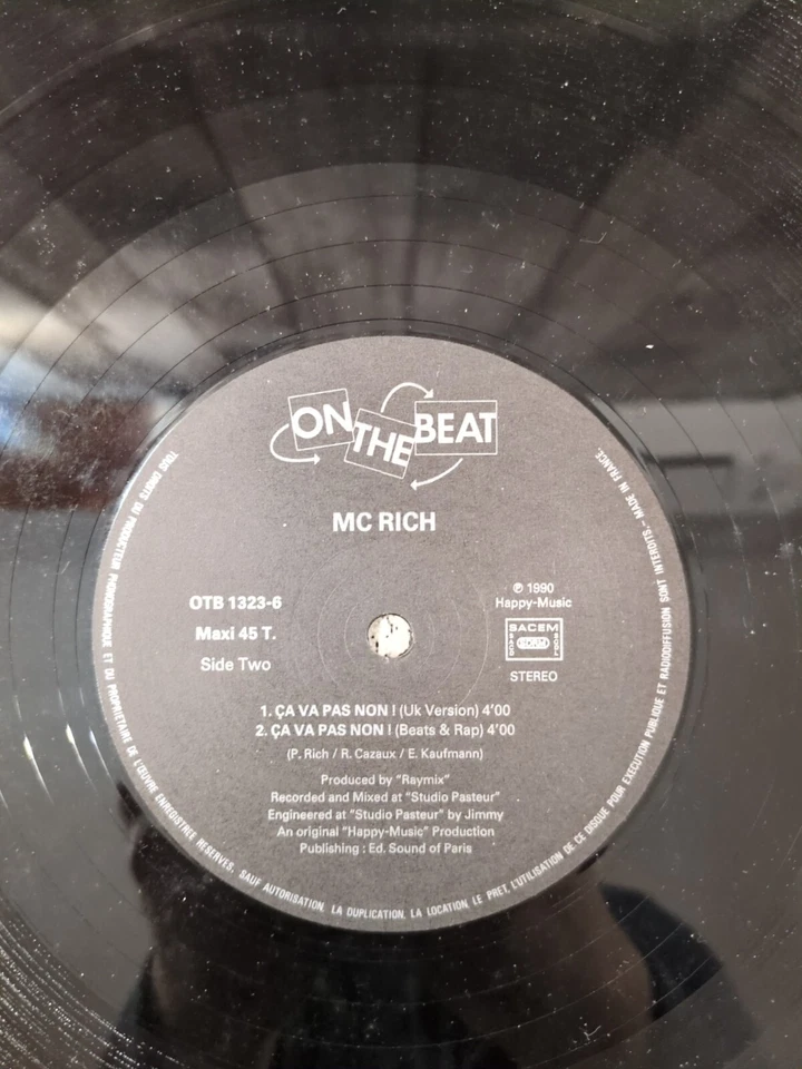 🎵 Maxi 45 T M.C. RICH - Ça va pas non ! 🎵 - Photo 2/4