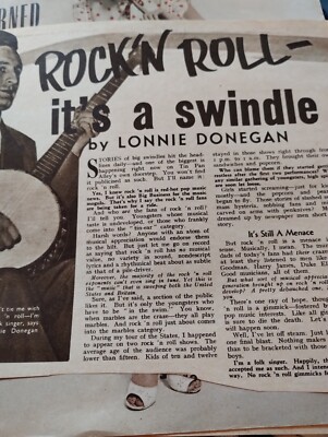 Di34 Ephemera 1950s Pop Article Lonnie Donegan Fd43
