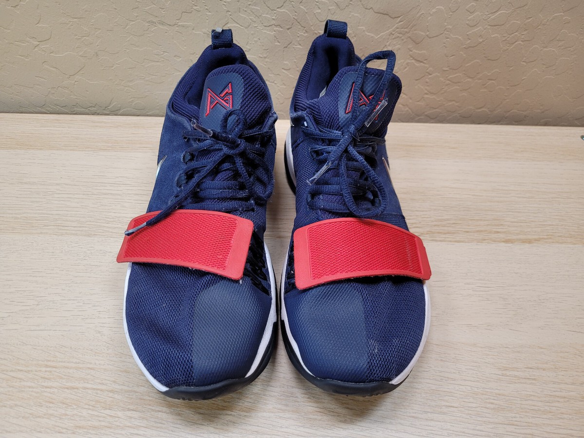 Nike PG 1 ‘USA’ Navy and Red Strap Paul George Basketball Shoes Size 9 Nike PG 1 USA Men main image 3