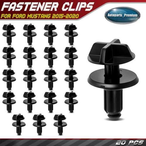 20x 7mm Nylon Battery Cover Pin Retainer Clips Push-Type for Ford Mustang 15-20