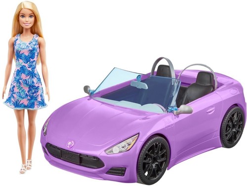 Nuevo Coche Barbie Púrpura Convertible con Moda Muñeca Juego en Caja - Imagen 5 de 7