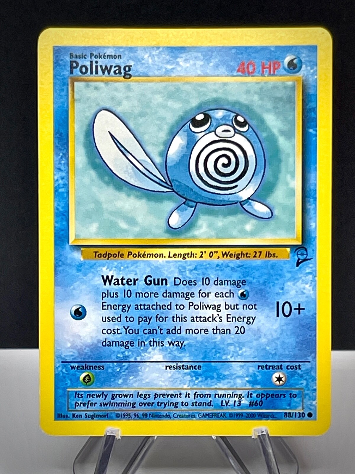Pokémon TCG Poliwag Base Set 2 88/130 Regular Unlimited Common