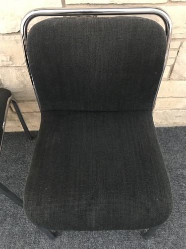 Pair Mid Century Bauhaus Thonet Style Charlotte Company Chrome Tube Stack Chairs - Picture 5 of 11