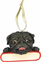 Pug Ornament Black santa's Pals With Personalized Name Plate A Great Gift For on sale Pug Ornament Black santa's Pals With Personalized Name Plate A Great Gift For on sale