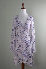 JEAN-PIERRE KLIFA Paris NWT $155 Smooth Stretch Kimono Wrap Dress Size Medium