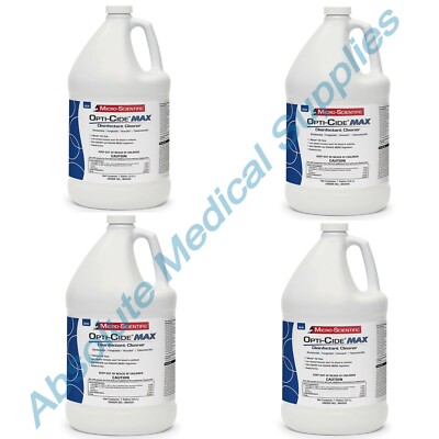*4-Packs* Micro-Scientific Opti-Cide Max Disinfectant Cleaner 1 Gallon M60035