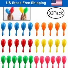 32Pack Maracas for Kids Mexican Maraca Neon Fiesta Party Favors Baby Noisemaker