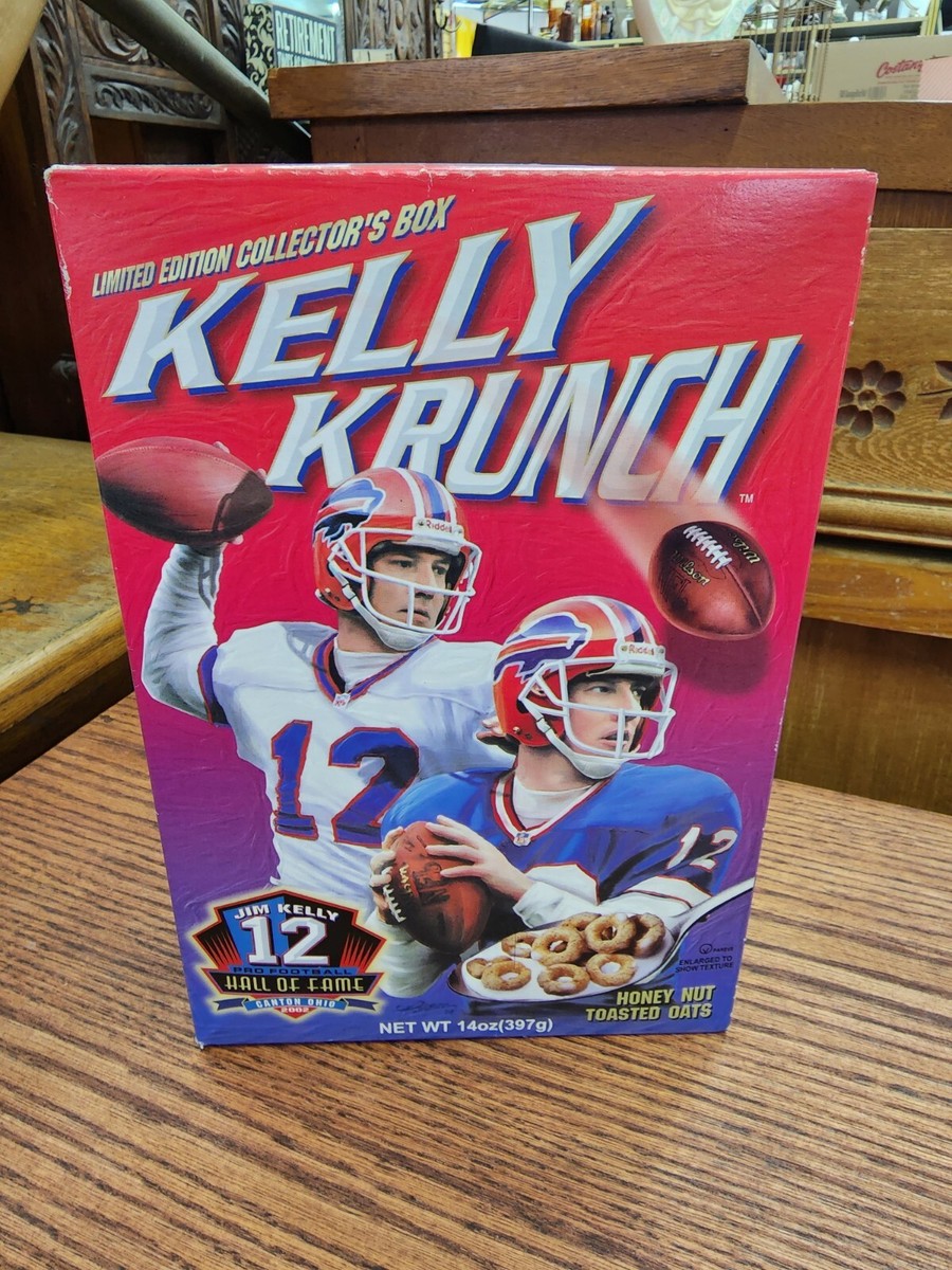 Sealed Vintage Jim Kelly Krunch QB Buffalo Bills Rare CEREAL Box