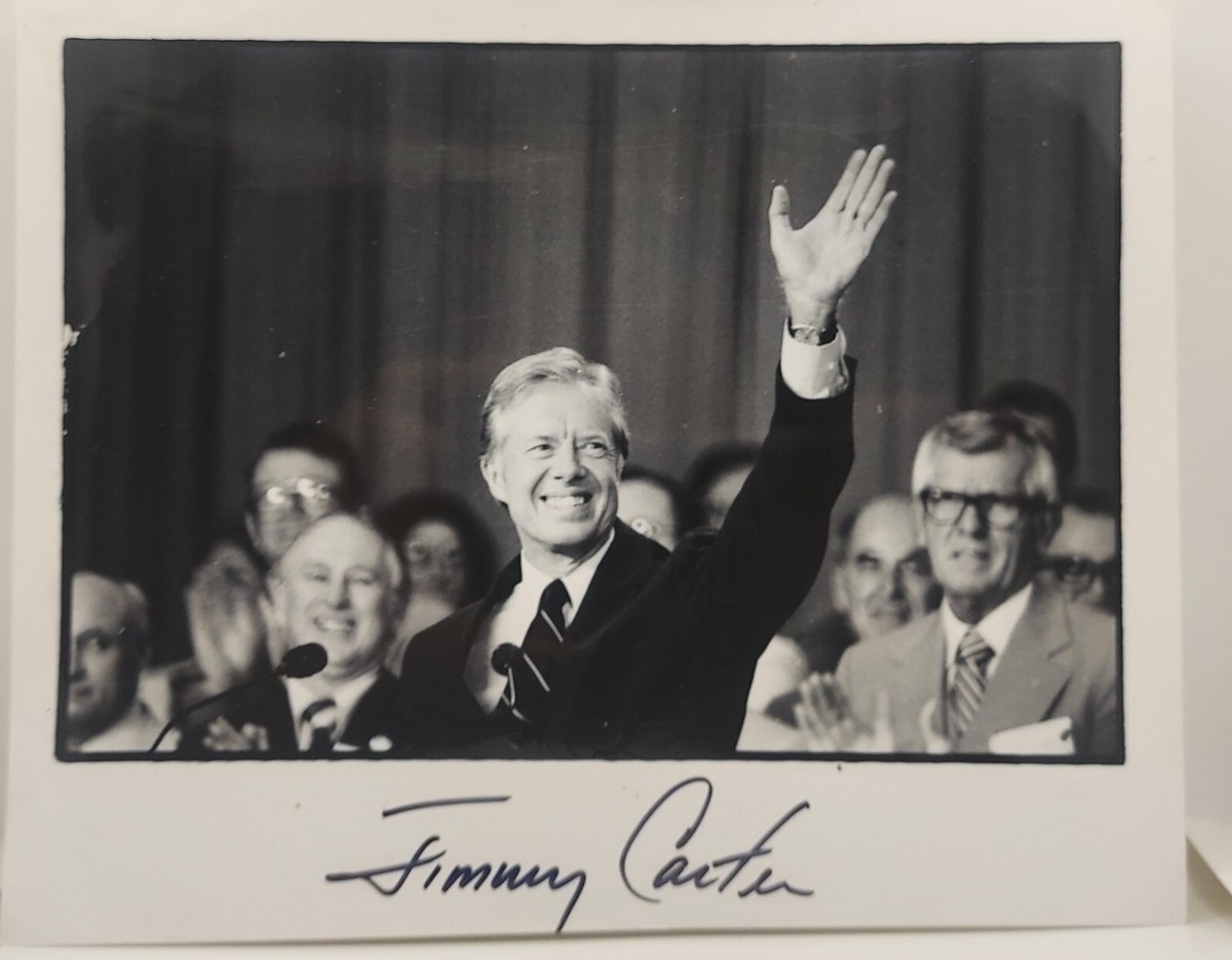 President Jimmy Carter Signed 8x10 Vintage Photo Full Signature | eBay