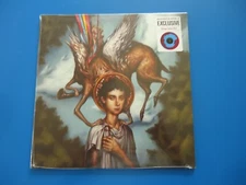 Circa Survive Blue Sky Noise Transparent Blue with Blue, Yellow, & RED Splatter