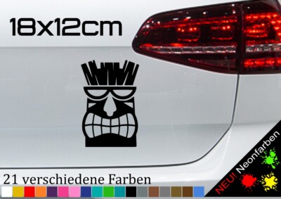 Fun Sticker Tiki Mann Hawaii Surfen Honolulu Wellen Voodoo Zauber JDM 18x12cm