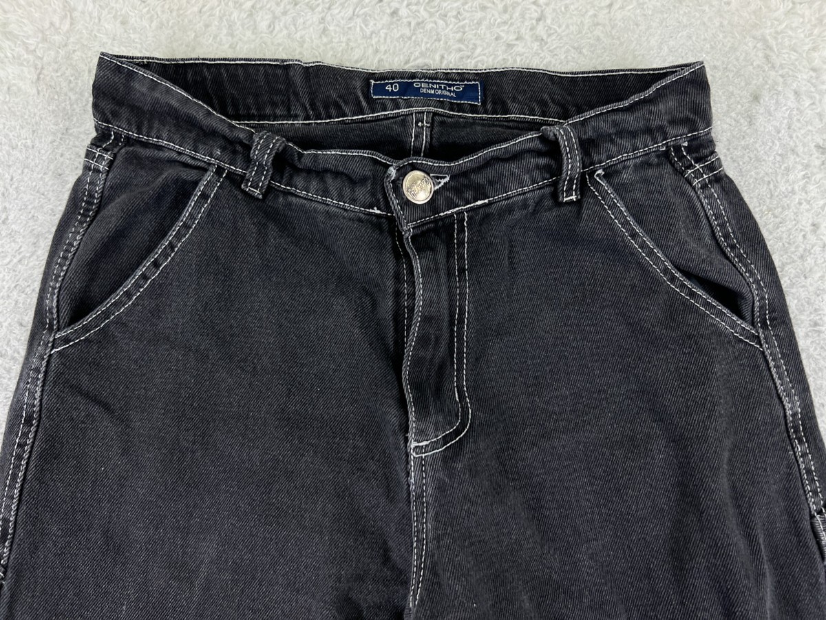 Cenitho Pants Men 30 Black Denim Jeans Straight Leg Cenitho Pants Men 30 Black Denim Jeans Straight Leg