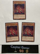 Yugioh Playset: 3x Demaskierter Drache NECH-DE035 Rare 1 Auflage