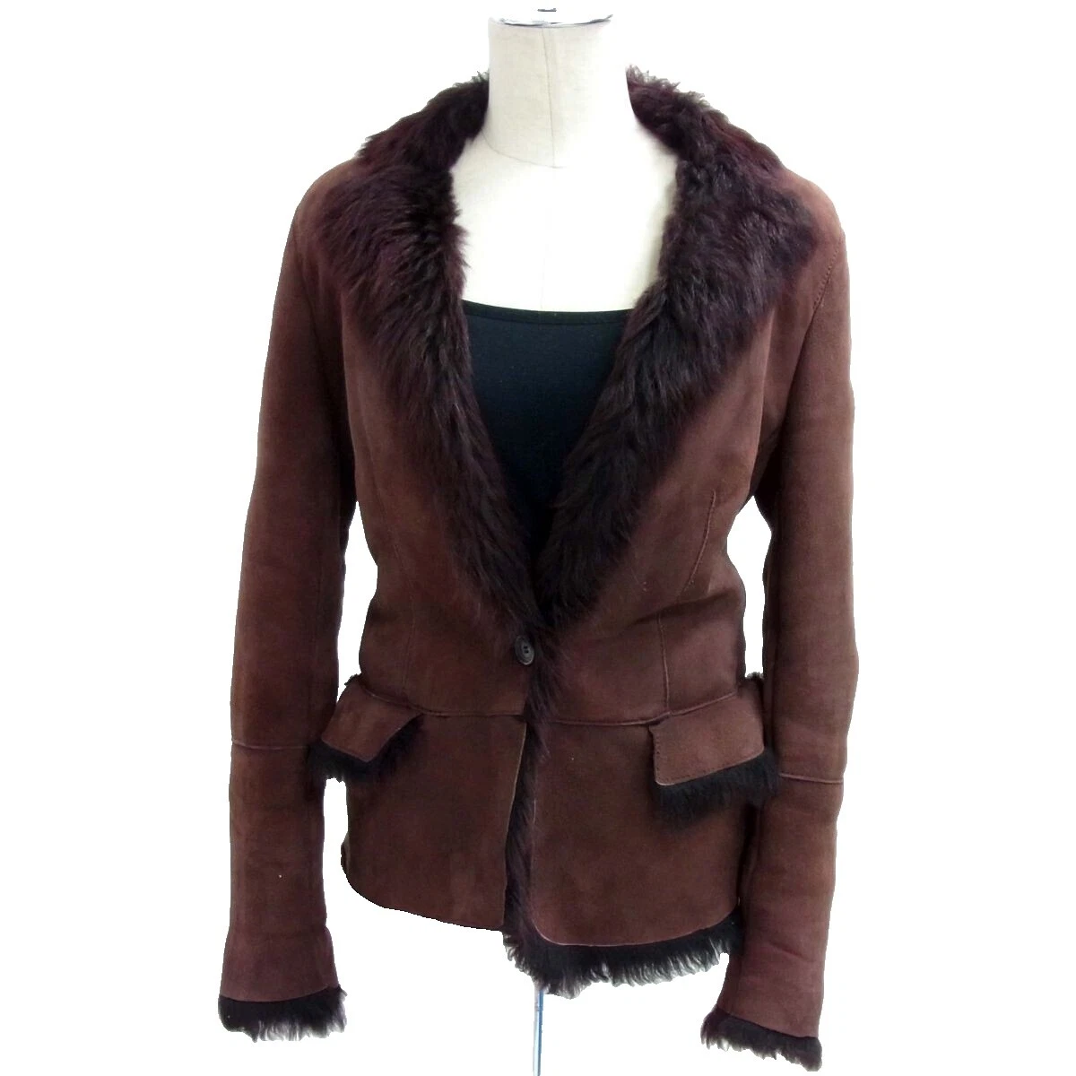 Gucci Marrón sólido abrigos, chaquetas y chalecos para Mujeres