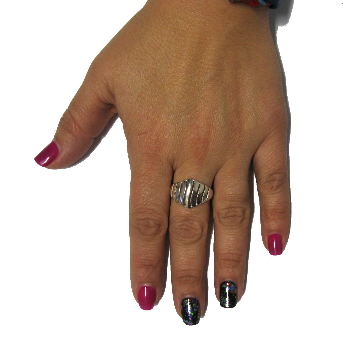 Cubic Zirconia Silver Ring Stylish Plain Sterling Silver 925 Engagement Ring - Nickel-Free, Handmade In Bulgaria Handmade 925 Silver Nickel Free Ring - Foto 9