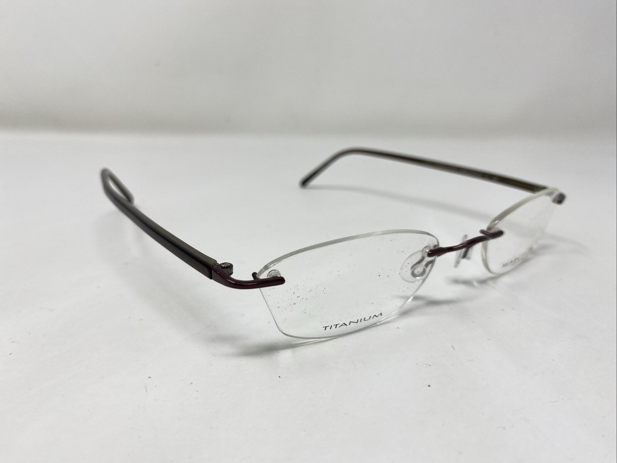 Marchon Airlock 770/33 040 50-21-140 Brown Rimless Metal  display picture 1