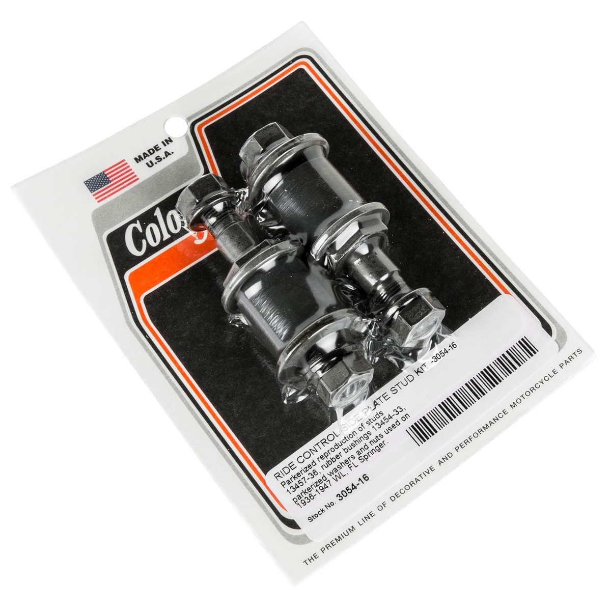 ユウ 3054-16 Ride Control Side Plate Stud Kit 1936-1947 HD WL/FL