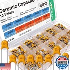 10 Values 350 Pcs Ceramic Capacitor Kit (100nF - 10uF), Multi-Layered Monolit
