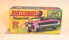 Matchbox Lesney No 70 Dodge Dragster Repro Empty box G