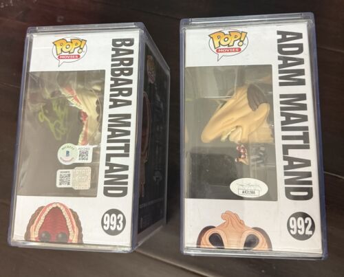 Geena Davis Alec Baldwin Dual Signed Funko Pop Beetlejuice Barbara ADAM Maitland - Picture 2 of 2