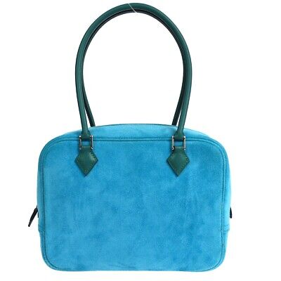 HERMES MINI PLUME Handbag Purse Turquoise Dobris Swift AAMA003AX 56384 |  eBay