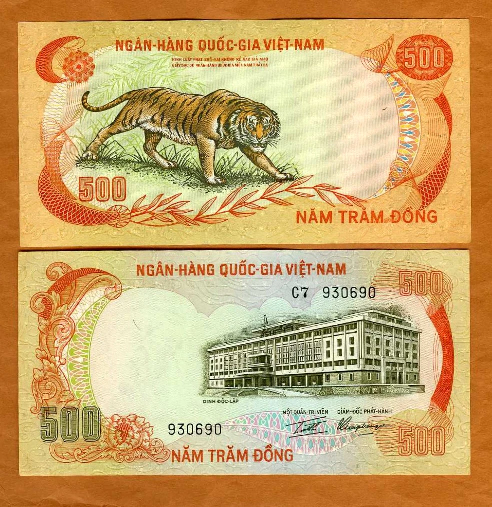 Vietnamese Paper Money 500 ₫ Denomination 1972 for sale | eBay