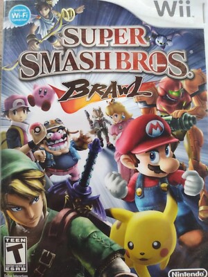 Super Smash Bros Brawl  Nintendo Wii 2008 Complete Game with Case and Manual