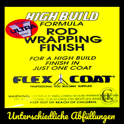 Flex Coat High Build Lack Bindungslack verschiedene Gebinde Rutenbau Blank Kork