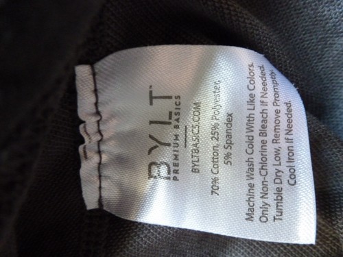 BYLT Drop Cut Lux Shirt Mens Size 2XL Gray Short Sleeve Athletic Fit Stretch - Picture 8 of 10
