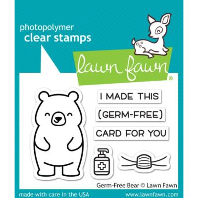 Crafts Lawn Fawn Clear Stamps Made This Germ Free Card You Bear Mask Sanitizer