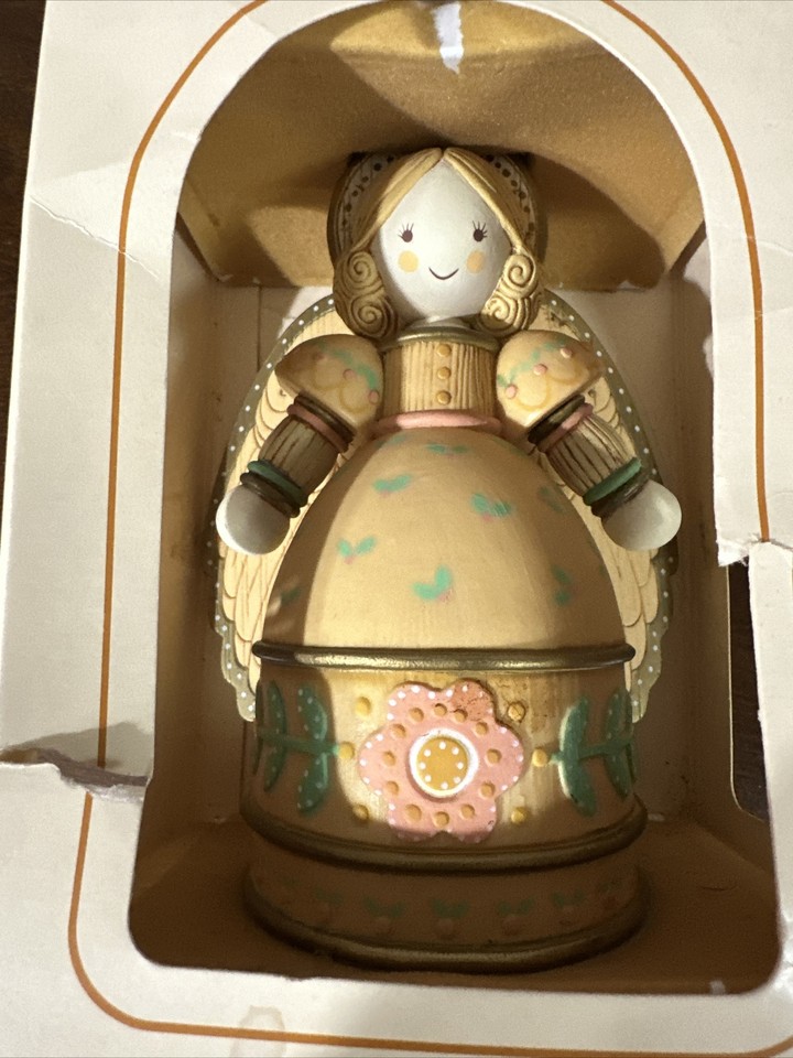 1977 Hallmark Angel Christmas Tree Topper Hard Plastic Folk Art eBay