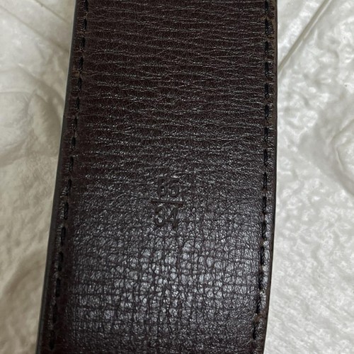 Authentic Louis Vuitton Browwn Size 85/34 Belt LV Initial Leather From Japan - Picture 20 of 24
