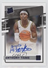 2021-22 Panini Chronicles Draft Picks Blue 35/75 Anthony Tarke #RR-ATA Auto 5l1