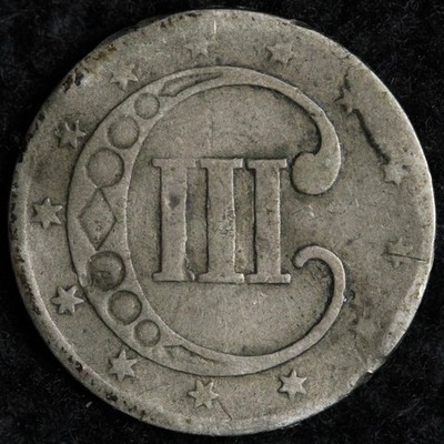 1852 Three Cent Silver Piece FINE E171 XXNZ | eBay