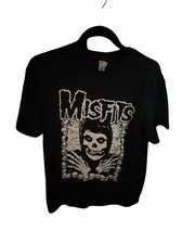 Men's Misfits Skeleton Hands T-shirt Medium Black