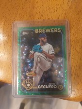 ELVIS PEGUERO 2024 TOPPS UPDATE #US17 GREEN CRACKLE FOILBOARD PARALLEL  /499