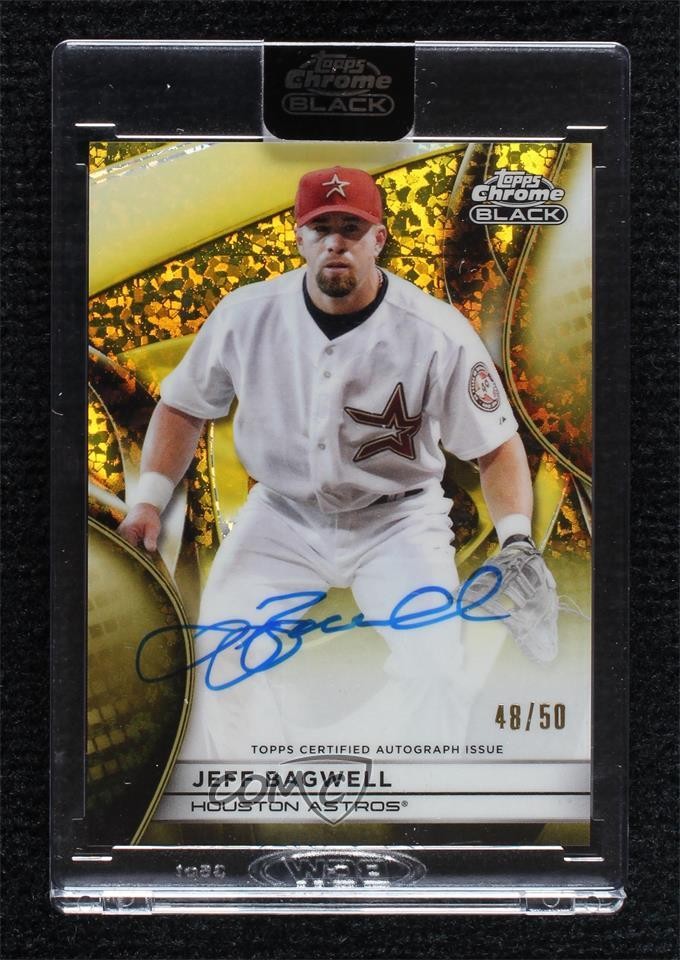 2025 Chrome Black Gold Mini-Diamond Refractor 48/50 Jeff Bagwell Auto HOF tw0