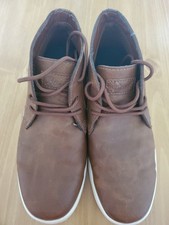 G.H. Bass Sonoma 713289-BRTN Mens Brown Leather MidTop Chukkas Boots Mens US 9.5