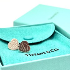 Tiffany  Co. Return to Heart Tag Stud Earrings Silver SV925, 0.4 in
