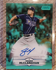Topps 2025 Stadium Club Shane McClanahan Turquoise Autograph Rays SCBA-SM /99